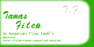 tamas filep business card